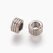 Tibetan Style Alloy Spacer Beads, Lead Free & Cadmium Free, Gunmetal Color, 3x5mm, Hole: 3mm(K08PT051)
