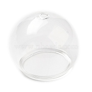 Transparent Glass Bead Cone, for Wind Chimes Making, Half Round, Clear, 25x21.5mm, Hole: 2mm, Inner Diameter: 16mm(GLAA-G100-01D-01)