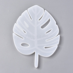 DIY Monstera Cup Pad Silicone Molds, for UV Resin, Epoxy Resin Jewelry Making, White, 245x170x10mm, Inner Size: 242x168mm(X-DIY-TAC0007-21)