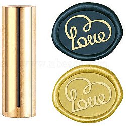 Retro Brass Stamp Sealing Wax Fire Lacquer, for DIY  Scrapbooking Handmade DIY Pattern, Heart Pattern, 60x15mm(AJEW-WH0139-008)