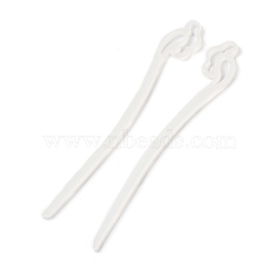 Opaque Acrylic Hair Sticks, Floral White, 180x26x5mm(OHAR-C011-03H)