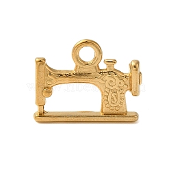 Ion Plating(IP) 304 Stainless Steel Pendants, Sewing Machine Charms, Real 18K Gold Plated, 15x19x3mm, Hole: 2.5mm(STAS-N103-44G)