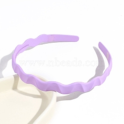 Plastic Wavy Hair Bands for Girls Women, Violet, 120mm(PW-WG53FC4-18)