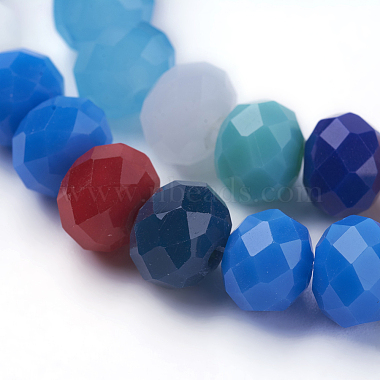 Chapelets de perles en rondelles facettées en verre électrolytique d'imitation jade plaqué lustre nacre(X-EGLA-F020-02-8mm)-3