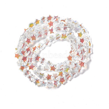 Transparent Electroplate Glass Beads Strands(EGLA-E030-01J)-2