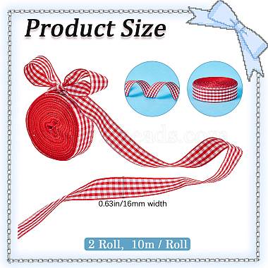 2 Rolls Polyester Ribbon(OCOR-GF0004-10)-2