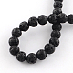 Dyed Natural Lava Rock Gemstone Round Bead Strands(G-R293-05)-2