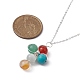Natural & Synthetic Mixed Gemstone Cross Jewelry Set(SJEW-JS01284-02)-8