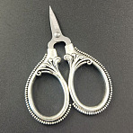 201 Stainless Steel Scissors, Craft Scissor, for Needlework, Antique Silver & Stainless Steel Color, 60x42x0.3mm(PW22071355436)