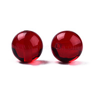 Resin Beads, Imitation Beeswax, Round, Red, 12x11.5mm, Hole: 1.5~3mm(RESI-N034-01-D01)