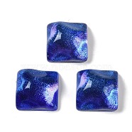 Translucent Epoxy Resin Decoden Cabochons, Water Ripple Square, Royal Blue, 14.5x14.5x8mm(CRES-S367-20B)