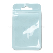 Rectangle Plastic Yin-Yang Zip Lock Bags, Resealable Packaging Bags, Self Seal Bag, Pale Turquoise, 10x6x0.02cm, Unilateral Thickness: 2.5 Mil(0.065mm)(ABAG-A007-02A-05)