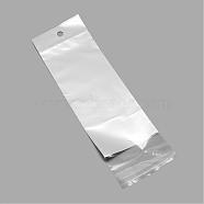 Pearl Film OPP Cellophane Bags, Self-Adhesive Sealing, with Hang Hole, Rectangle, White, 17.5x6cm, Unilateral Thickness: 0.035mm, Inner Measure: 12.3x6cm, Hole: 6mm(OPC-R016-6x17.5)