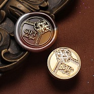 Gift Wax Seal Brass Stamp Heads, for Wax Seal Stamp, Golden, Word, 25x15mm, Inner Diameter: 7mm(AJEW-M038-01W-G)