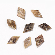 Natural Akoya Shell Charms, Mother of Pearl Shell Pendants, Rhombus, 13x7x1mm, Hole: 1~1.5mm(SSHEL-R144-03)