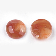 Resin Cabochons, Imitation Gemstone Style, Dome/Half Round, Chocolate, 12x5mm(CRES-S363-04D-07)