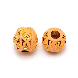 Resin Beads, Hair Decorations, Round, Dark Orange, 15.5x15mm(RESI-WH0020-010E)
