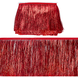 Polyester Fringe Trimmings, Tassel Trims, Ornament Accessories, Dark Red, 150x1mm, 10m/card(OCOR-WH0086-09C)