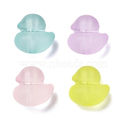 Frosted Transparent Acrylic Beads, Duck, Mixed Color, 14.5x15x10.8mm, Hole: 2.7mm, about 427pcs/500g(OACR-A032-29)