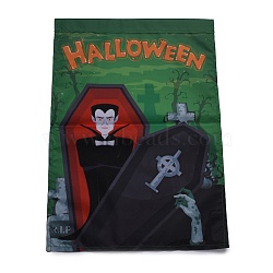 Garden Flag for Halloween, Double Sided Polyester House Flags, for Home Garden Yard Office Decorations, Coffin, Colorful, 460x320x0.4mm, Hole: 18mm(AJEW-H108-A17)