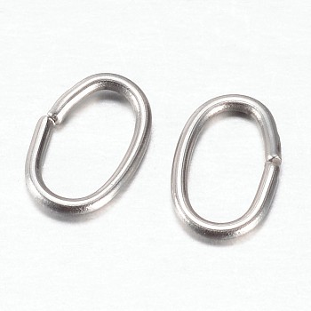 201 Stainless Steel Quick Link Connectors, Linking Rings, Oval, Stainless Steel Color, 7x4.5x0.8mm, Hole: 3x5mm