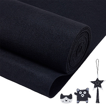 Felt Fabric, DIY Crafts, Rectangle, Black, 300x3mm
