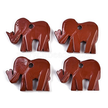 Elephant Red Agate Pendants