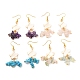 Star with Cluster Chip Beads Long Dangle Earrings(EJEW-JE04686)-1