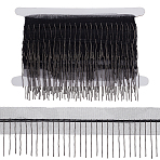 5 Yards Polyester Fringe Lace Trim, Gunmetal Tone Brass Beaded Tassel Ribbons, Black, 2-3/4~3 inch(70~75mm)(DIY-FG0006-98B)