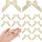 Self-Adhesive Polyester Bowknot, Gift Wrapping Bow, Yellow, 50~55x111~115x4.5mm(AJEW-WH0609-191)