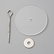 Doll Rotatable Joints Accessories, for DIY Crafts Toys Teddy Bear Making, with Plastic Discs, Iron Washers & Pins, Platinum, 42x6x1.5mm, 10 sets/bag(DIY-WH0502-91H)