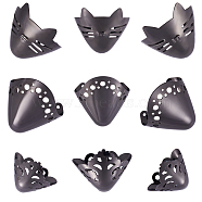 6Pcs 3 Style Alloy Shoes Creases Protector, Iron Toe Cap Covers, Prevent Shoes Crease Indentation Anti-Wrinkle, for High-Heeled Shoes Decorate Accessories, Gunmetal, 24~35x29~37.5x24.5~28mm, Hole: 2~3mm, 2pcs/style(FIND-GF0004-89B)