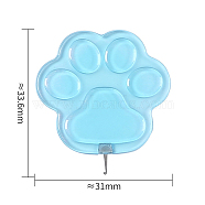 Cat Claw Shaped Plastic Needle Threaders, Thread Guide Tools, with Nickle Plated Iron Hook, Deep Sky Blue, 3.36x3.1cm(SENE-PW0003-034E)