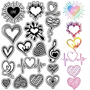 Custom PVC Plastic Clear Stamps, for DIY Scrapbooking, Photo Album Decorative, Cards Making, Stamp Sheets, Film Frame, Heart, 160x110x3mm(DIY-WH0439-0366)