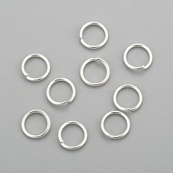 304 Stainless Steel Jump Rings, Open Jump Rings, Silver, 21 Gauge, 6x0.7mm, Inner Diameter: 4.5mm(STAS-H380-10S-J)