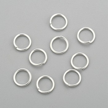 304 Stainless Steel Jump Rings, Open Jump Rings, Silver, 21 Gauge, 6x0.7mm, Inner Diameter: 4.5mm