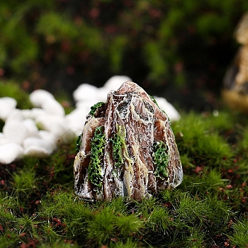 Resin Mountain Ornaments, Micro Landscape Home  Accessories, Pretending Prop Decorations, Rosy Brown, 26x26mm