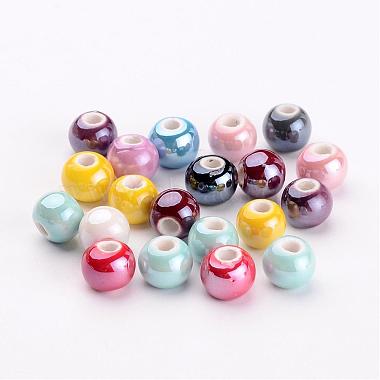Perles en porcelaine manuelles(X-PORC-D001-8mm-M)-2