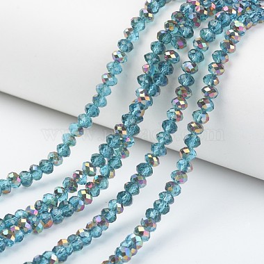 6mm DarkTurquoise Rondelle Glass Beads