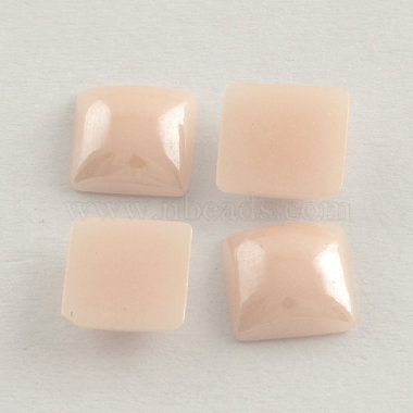 Seashell Color Square Glass Cabochons