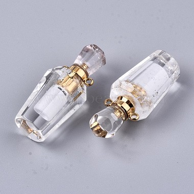 pendentifs en cristal de quartz naturel à facettes(G-T131-14H)-3