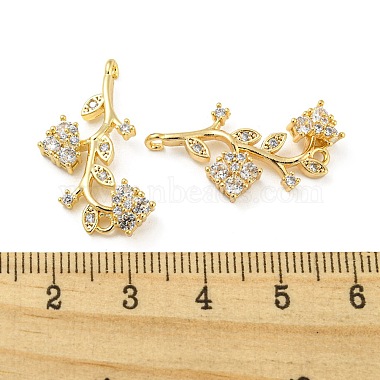 Brass Micro Pave Clear Cubic Zirconia Connector Charms(KK-G478-01KCG)-2