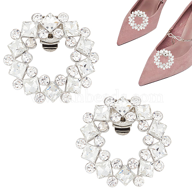 Alloy+Cubic Zirconia Shoe Buckle Clips