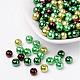 Choc-Mint Mix Pearlized Glass Pearl Beads(HY-X006-6mm-04)-1