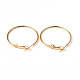Brass Hoop Earrings(EC108-1NFG)-1