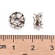 Les accessoires de bijoux bouddhistes lotus de style tibétain doubles caps verso(X-PALLOY-O042-03)-3