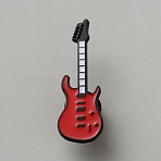 Musical Theme Enamel Pins, Alloy Lapel Pin Backs  for Backpack Clothes, Guitar, 41x14mm(JEWB-Q047-01A-EB)