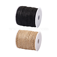 Craftdady 2Roll 2 Colors Earthy Colored Jute Cord, Jute String, Jute Twine, 3-Ply, for DIY Macrame Crafting, Mixed Color, 2mm, about 109.36 yards(100m)/roll, 1roll/color(OCOR-CD0001-05)