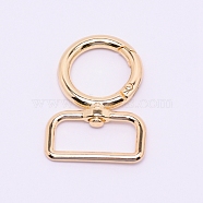 Zinc Alloy Swivel Clasps, with Spring Gate Rings, Light Gold, 46x32.5x4mm(KEYC-TAC0005-01KCG)