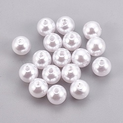 ABS Plastic Imitation Pearl Beads, Round, White, 11~12mm, Hole: 2.3mm(X-KY-G009-12mm-03)